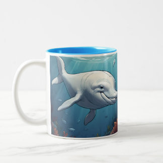 Beluga Whale koffie Tweekleurige Koffiemok