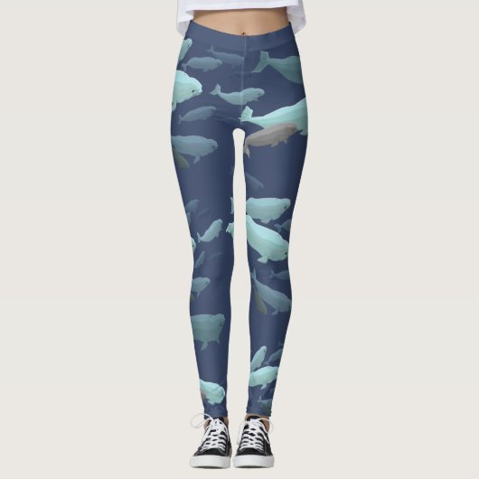 Beluga Whale Leggings Baby Beluga Leggings (Voorkant)