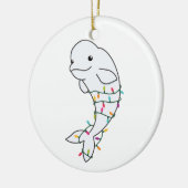 Beluga Whale Merry Winter Animals Whales Keramisch Ornament (Links)