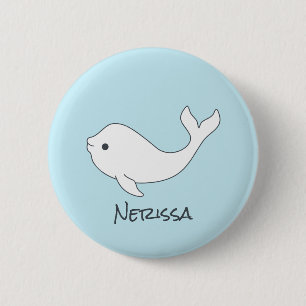 Beluga Whale Name Button