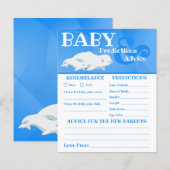 Beluga Whale Ocean Baby shower Predictions, Advice (Voorkant / Achterkant)