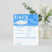 Beluga Whale Ocean Baby shower Predictions, Advice (Staand voorkant)