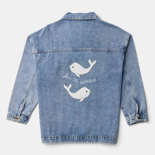 Beluga Whale Pun Denim Jacket (Verso)