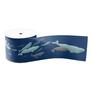 Beluga Whale Ribbon Paper Gepersonaliseerd Whale R Grosgrain Lint