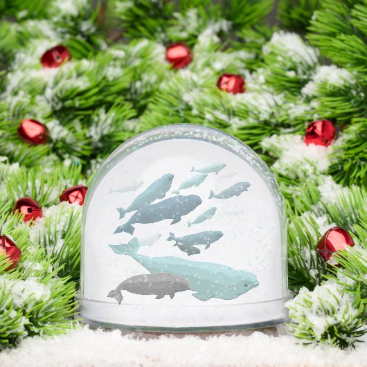 Beluga Whale Snow Globe Custom Whale Snow Globe (Noël)