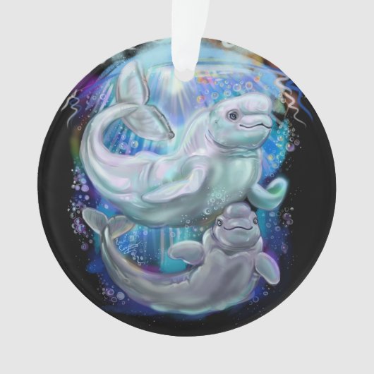 Beluga Whales Ornament (voorkant)