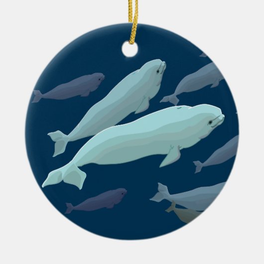 Beluga Whales Ornament Personalized Whale Ornament (Voorkant)