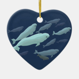 Beluga Whales Ornament Personalized Whale Ornament