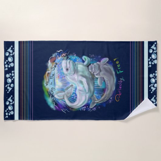 Beluga Whales Strandlaken (Voorkant)