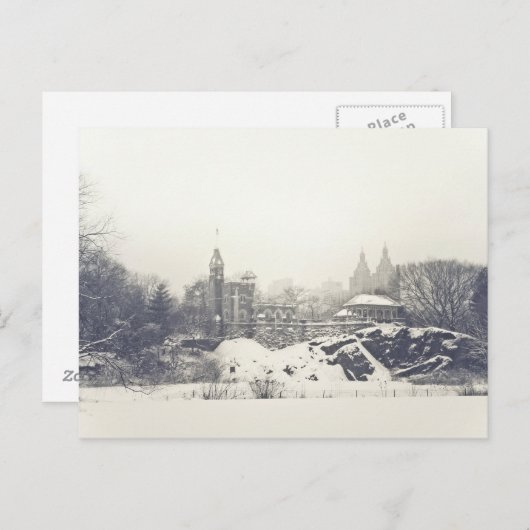 Belvedere Castle in the Winter in Central Park Briefkaart (Voorkant / Achterkant)
