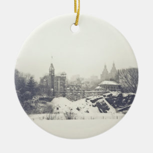 Belvedere Castle in the Winter in Central Park Keramisch Ornament