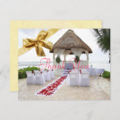 Belvédère sur le Merci Card2 de mariage de plage (Devant / Derrière)