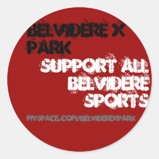 Belvidere X Park, Steun alle Belvidere Sports,... Ronde Sticker