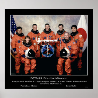 Bemanner van de STS-92 Shuttle Mission... Poster