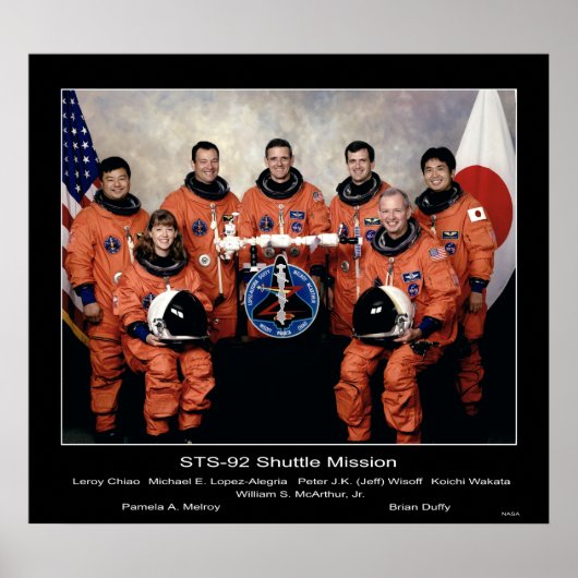 Bemanner van de STS-92 Shuttle Mission... Poster (Voorkant)