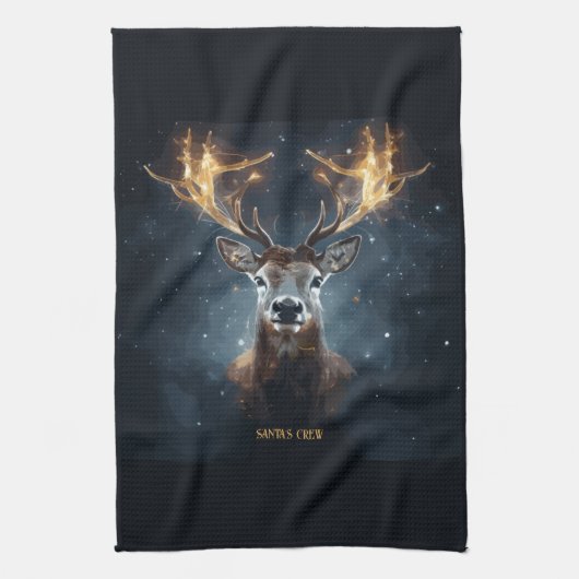 bemanning van de kerstman theedoek (Verticaal)