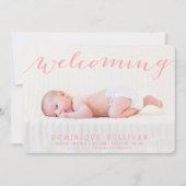 Bemanningsaankondiging van whimsical Pink Script P Aankondiging (Voorkant)