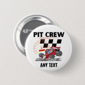 Bemanningsfeest met pit-bemanning ronde button 5,7 cm (Voorkant /achterkant)