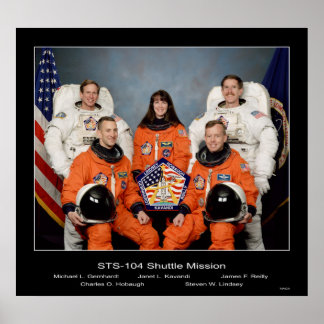 Bemanningsmissie - STS-104 Shuttle - 1002 Poster