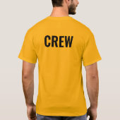 Bemanningspersoneel Gold Colour Dual Sided Design  T-shirt (Achterkant)