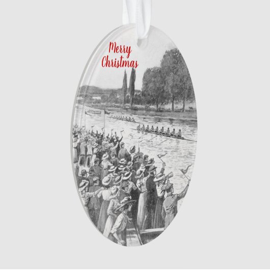  bemanningsrijzen met veel toeschouwers ornament (voorkant)