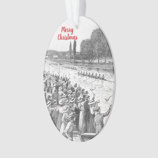  bemanningsrijzen met veel toeschouwers ornament (voorkant)