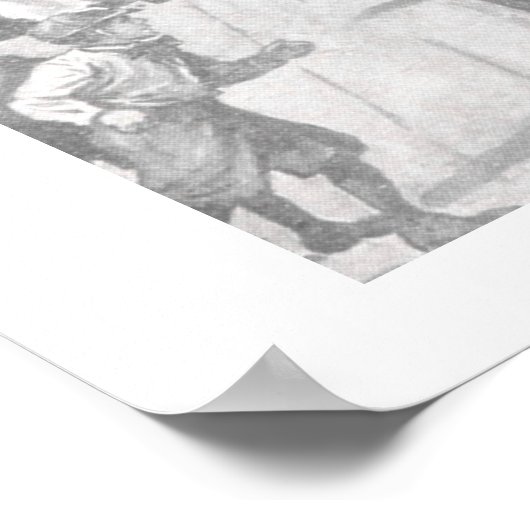 bemanningsrijzen met veel toeschouwers poster (Hoek)