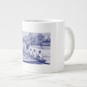  bemanningsroeiers in de boot aan de haven extra grote beker (Voorkant rechts)