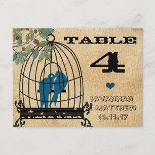 Bemanningstabel nummer van de houten korrel briefkaart