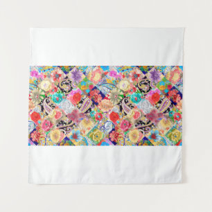 Bembroidery floral neckline patroon met bloemen en wandkleed