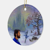 BEMIDDELING VAN EEN KNACHT KERAMISCH ORNAMENT (Links)