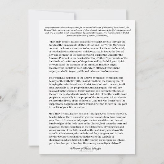 Bemiddeling van het intercessieparcours aan Trinit Bedankkaart (Achterkant)