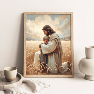 Bemind door Jezus, Christelijke Kunst, Jezus en Jo Poster