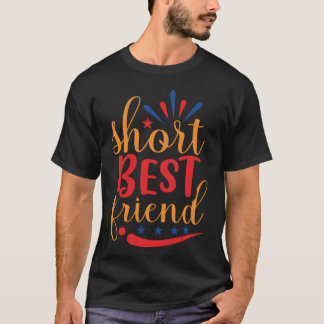 Beminde Korte Sidekick Mijn Korte Beste Vriend vri T-shirt