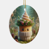 Beminnelijk Pine Cone Creature Keramisch Ornament (Rechts)