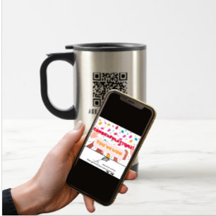 Bemoei je met je eigen zakenreismok Grappige QR- Reisbeker