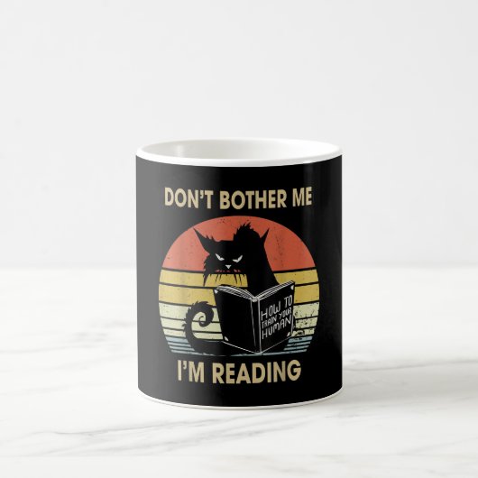 Bemoei me niet dat ik cat Reading Books lees Magische Mok (Center)