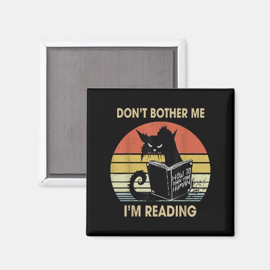 Bemoei me niet dat ik cat Reading Books lees Magneet (Voorkant / Achterkant)