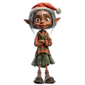 Bemused Oma Kerst Elf Keramisch Ornament