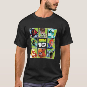 Ben 10 Alien Karakter Raster Pop Art Cartoon T-shirt