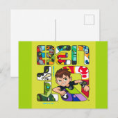 Ben 10 Alien Logo Uitnodiging Briefkaart (Voorkant / Achterkant)