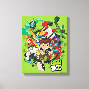 Ben 10 Alien Rush Graphic Canvas Afdruk