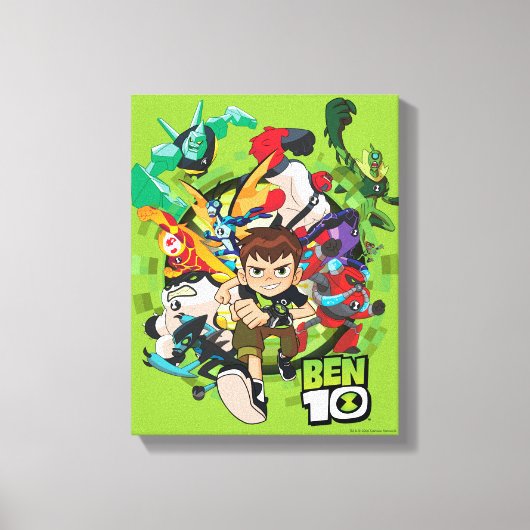 Ben 10 Alien Rush Graphic Canvas Afdruk (Voorkant)