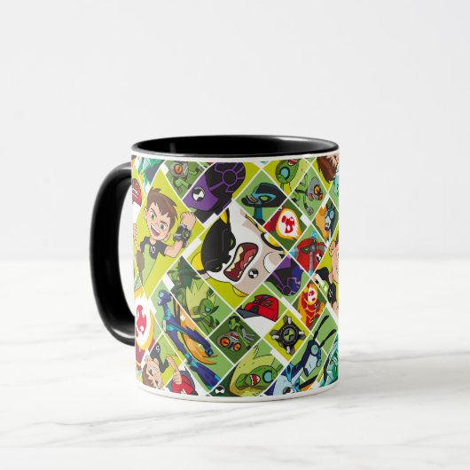 Ben 10 Alien Tegel Pattern Mok (Voorkant links)