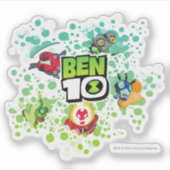 Ben 10 Alien Vormen Bubble Grafisch Sticker (Voorkant)