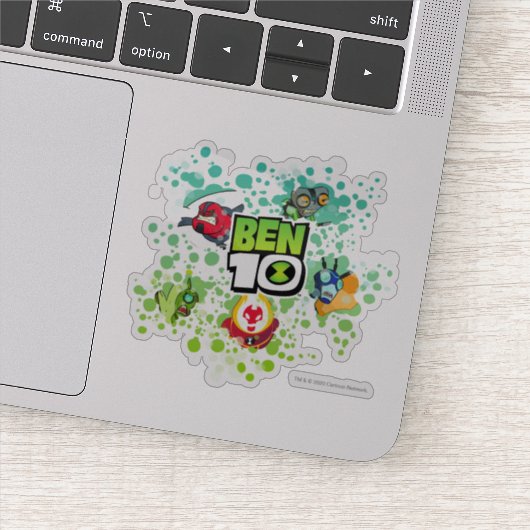 Ben 10 Alien Vormen Bubble Grafisch Sticker (Detail)