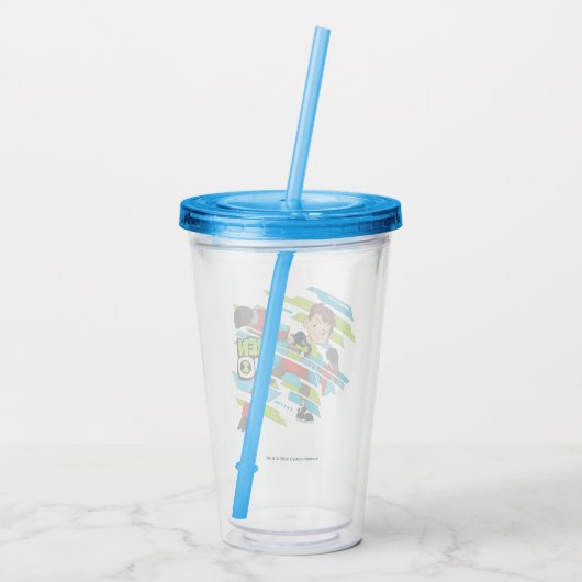 Ben 10 Overflow DNA Transformatie Acryl Drinkbeker (Achterkant)