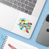 Ben 10 Overflow DNA Transformatie Sticker (Laptop met iPhone)