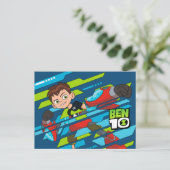 Ben 10 Overflow DNA Transformatie Uitnodiging Briefkaart (Staand voorkant)