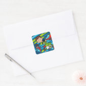 Ben 10 Overflow DNA Transformatie Vierkante Sticker (Envelop)